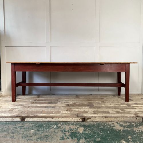 LONG 19TH C WELSH PINE REFECTORY TABLE - ADDITIONAL PHOTO 1