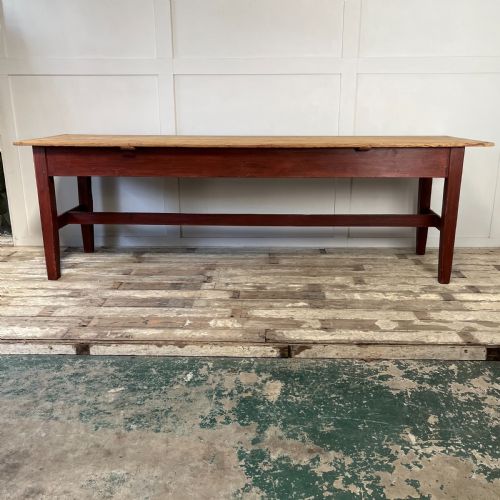 LONG 19TH C WELSH PINE REFECTORY TABLE - ADDITIONAL PHOTO 2