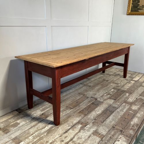 LONG 19TH C WELSH PINE REFECTORY TABLE - ADDITIONAL PHOTO 4