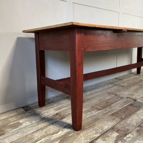 LONG 19TH C WELSH PINE REFECTORY TABLE - ADDITIONAL PHOTO 5