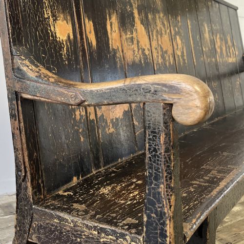 EARLY 19TH C PINE TAVERN SETTLE - ADDITIONAL PHOTO 3