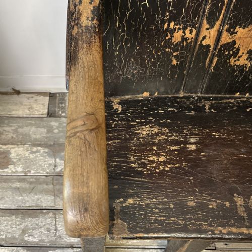 EARLY 19TH C PINE TAVERN SETTLE - ADDITIONAL PHOTO 9