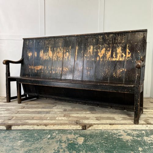 EARLY 19TH C PINE TAVERN SETTLE - ADDITIONAL PHOTO 11