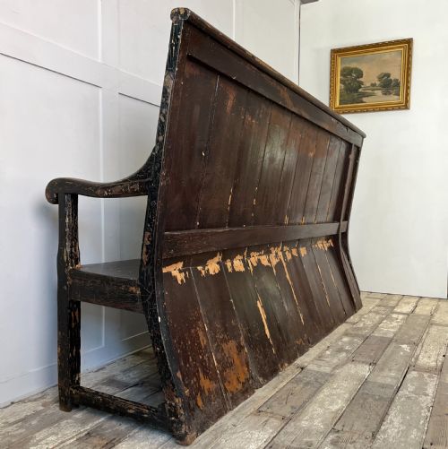 EARLY 19TH C PINE TAVERN SETTLE - ADDITIONAL PHOTO 15