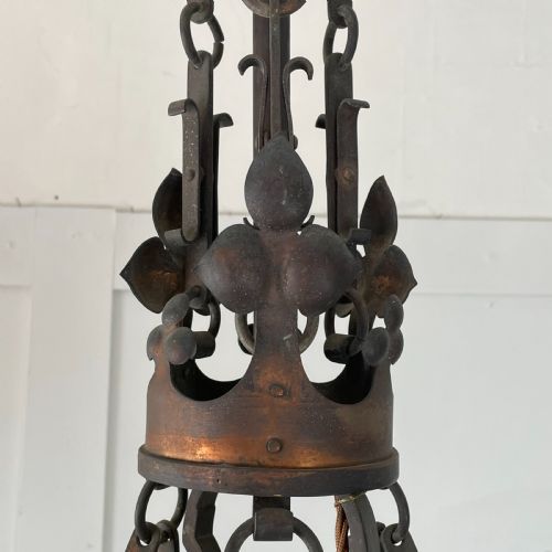 19TH C BRASS CHANDELIER - ADDITIONAL PHOTO 4