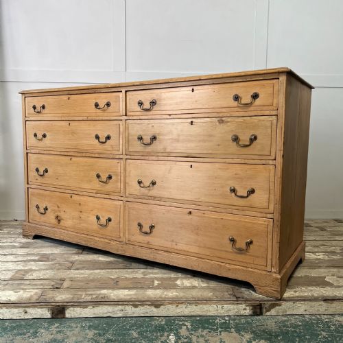 LARGE 19TH C PINE CHEST OF DRAWERS - ADDITIONAL PHOTO 7