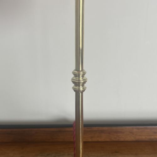 PAIR OF EDWARDIAN BRASS TABLE LAMPS - ADDITIONAL PHOTO 1
