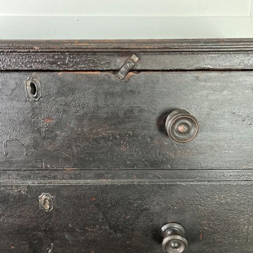 18TH C PAINTED PINE CHEST OF DRAWERS - ADDITIONAL PHOTO 5
