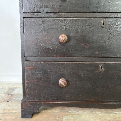 18TH C PAINTED PINE CHEST OF DRAWERS - ADDITIONAL PHOTO 8