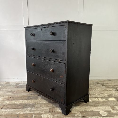 18TH C PAINTED PINE CHEST OF DRAWERS - ADDITIONAL PHOTO 9