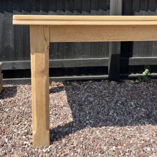 15FT EARLY 20TH C PALE OAK DINING TABLE - ADDITIONAL PHOTO 4