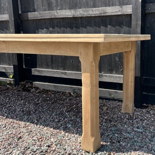 15FT EARLY 20TH C PALE OAK DINING TABLE - ADDITIONAL PHOTO 5
