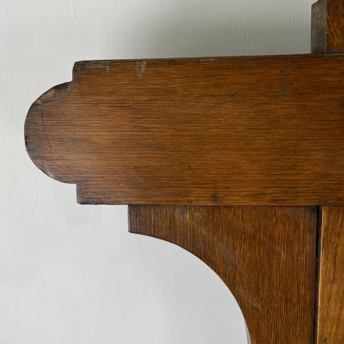 LARGE 19TH C OAK COAT AND HAT STAND - ADDITIONAL PHOTO 4