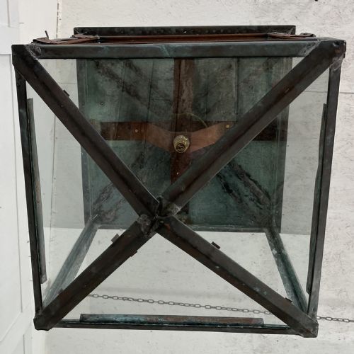 LARGE 19TH C COPPER LANTERN - ADDITIONAL PHOTO 1
