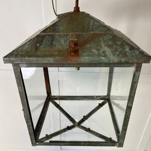 LARGE 19TH C COPPER LANTERN - ADDITIONAL PHOTO 5