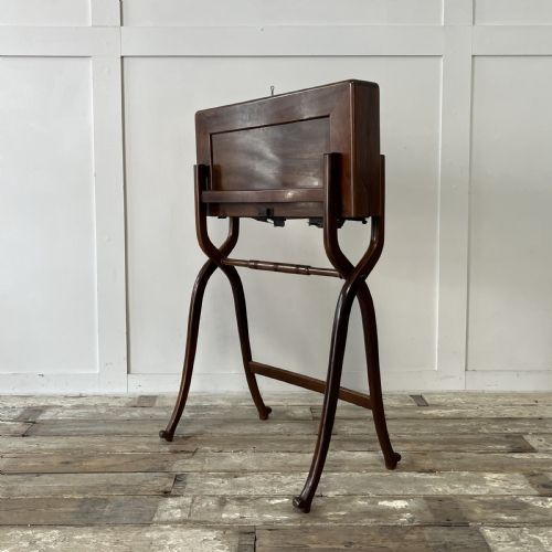 19TH C WALNUT FOLDING CAMPAIGN DESK - ADDITIONAL PHOTO 1