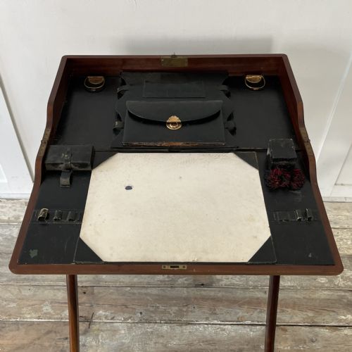 19TH C WALNUT FOLDING CAMPAIGN DESK - ADDITIONAL PHOTO 3