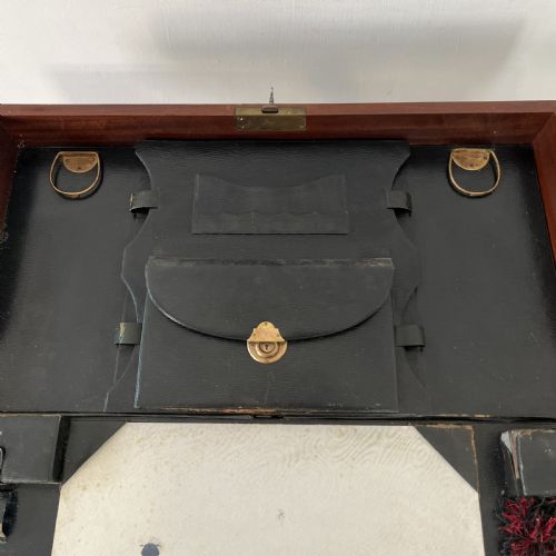 19TH C WALNUT FOLDING CAMPAIGN DESK - ADDITIONAL PHOTO 5