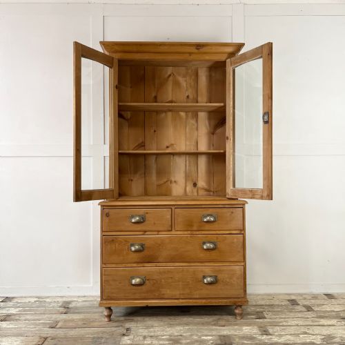 VICTORIAN PINE GLAZED DRESSER - ADDITIONAL PHOTO 5
