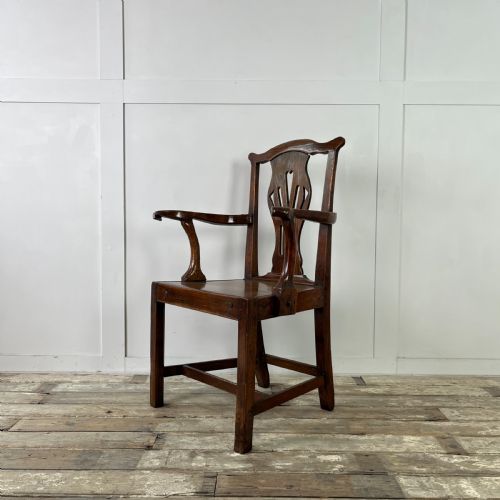 EARLY 19TH C ELM ARM CHAIR - ADDITIONAL PHOTO 1