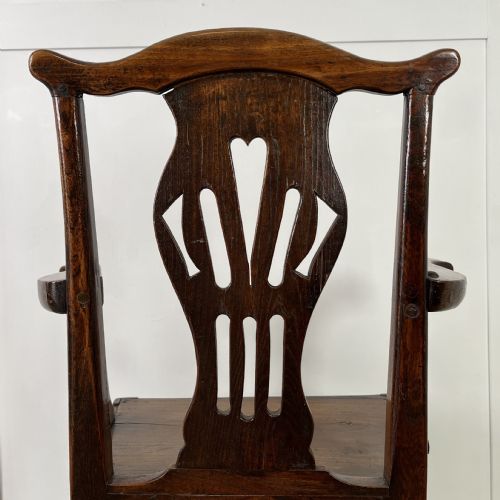 EARLY 19TH C ELM ARM CHAIR - ADDITIONAL PHOTO 7