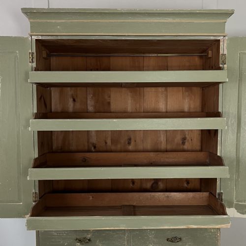 VICTORIAN PAINTED PINE LINEN CUPBOARD - ADDITIONAL PHOTO 3