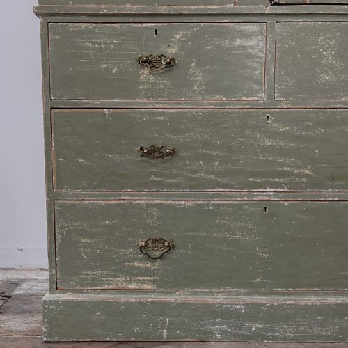 VICTORIAN PAINTED PINE LINEN CUPBOARD - ADDITIONAL PHOTO 6