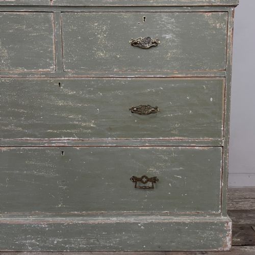 VICTORIAN PAINTED PINE LINEN CUPBOARD - ADDITIONAL PHOTO 7