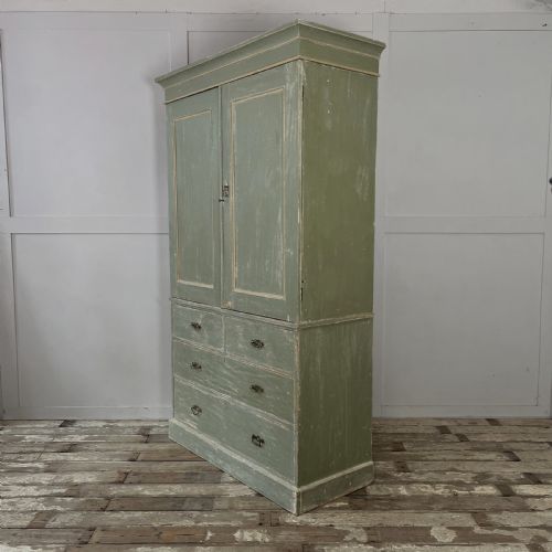 VICTORIAN PAINTED PINE LINEN CUPBOARD - ADDITIONAL PHOTO 10