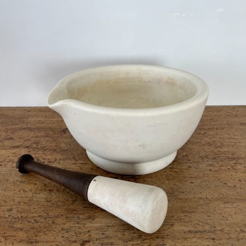 LARGE VICTORIAN CERAMIC PESTLE MORTAR - ADDITIONAL PHOTO 2