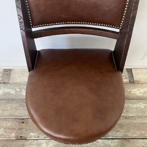 SET OF 4 ART DECO OAK CHAIRS BY EBENEZER GOMME - ADDITIONAL PHOTO 4