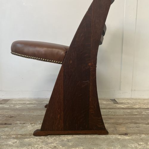 SET OF 4 ART DECO OAK CHAIRS BY EBENEZER GOMME - ADDITIONAL PHOTO 9