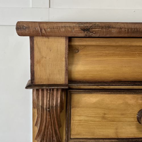VICTORIAN PINE AND MAHOGANY CHEST OF DRAWERS - ADDITIONAL PHOTO 9
