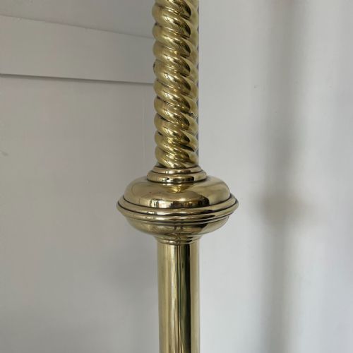 TALL 19TH C FLOOR STANDING CHURCH CANDLE HOLDER - ADDITIONAL PHOTO 2