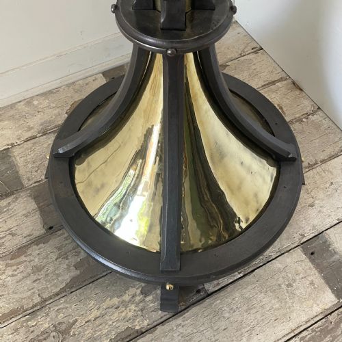 TALL 19TH C FLOOR STANDING CHURCH CANDLE HOLDER - ADDITIONAL PHOTO 4