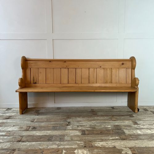 VICTORIAN PINE CHURCH PEW - ADDITIONAL PHOTO 1