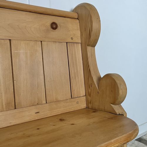 VICTORIAN PINE CHURCH PEW - ADDITIONAL PHOTO 6