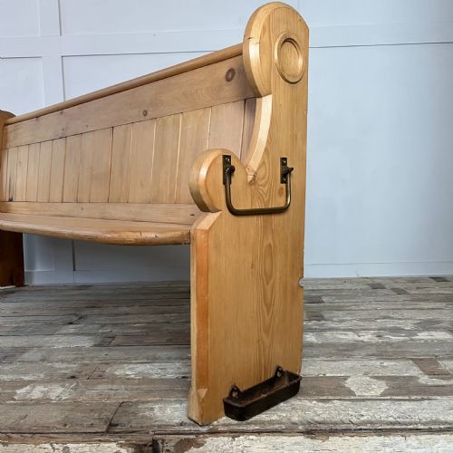 VICTORIAN PINE CHURCH PEW - ADDITIONAL PHOTO 7