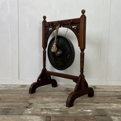 VICTORIAN OAK DINNER GONG - ADDITIONAL PHOTO 3