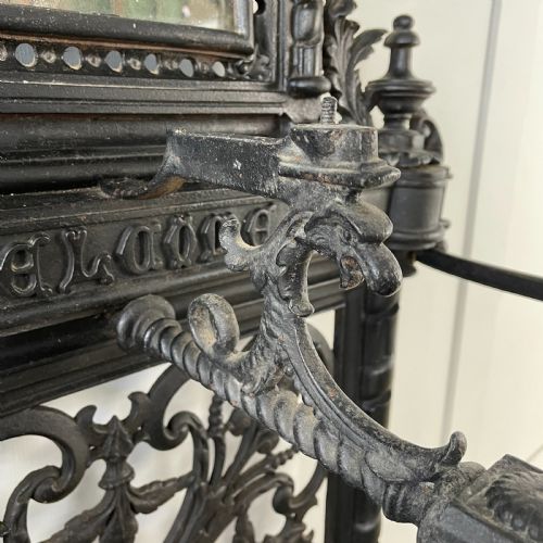 VICTORIAN CAST IRON HALL STAND - ADDITIONAL PHOTO 14
