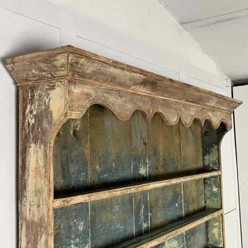 LARGE VICTORIAN PAINTED PINE KITCHEN DRESSER - ADDITIONAL PHOTO 13
