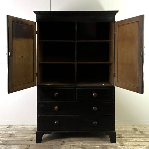 GEORGIAN PAINTED PINE HOUSEKEEPERS CUPBOARD - ADDITIONAL PHOTO 2