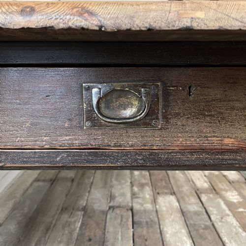 VERY LARGE VICTORIAN PINE COUNTRY HOUSE KITCHEN TABLE - ADDITIONAL PHOTO 6