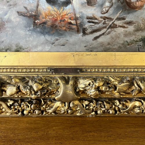 PAIR OF OIL ON BOARDS OF PEASANT SCENES SIGNED R PALNAY - ADDITIONAL PHOTO 9