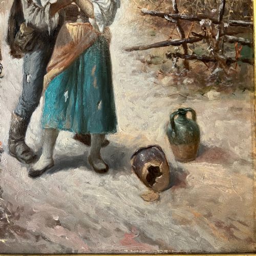 PAIR OF OIL ON BOARDS OF PEASANT SCENES SIGNED R PALNAY - ADDITIONAL PHOTO 15