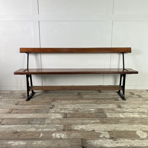 LATE VICTORIAN PINE TWO WAY CHAPEL BENCH - ADDITIONAL PHOTO 1