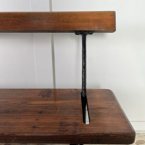 LATE VICTORIAN PINE TWO WAY CHAPEL BENCH - ADDITIONAL PHOTO 5