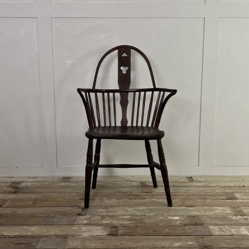 LATE 18TH C ELM STICK BACK WINDSOR - ADDITIONAL PHOTO 1