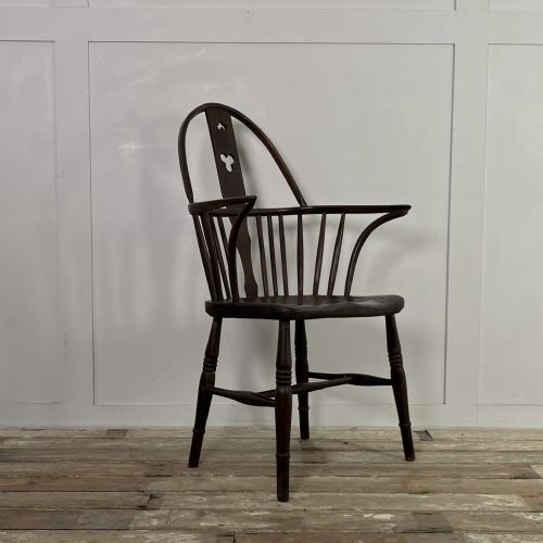 LATE 18TH C ELM STICK BACK WINDSOR - ADDITIONAL PHOTO 2