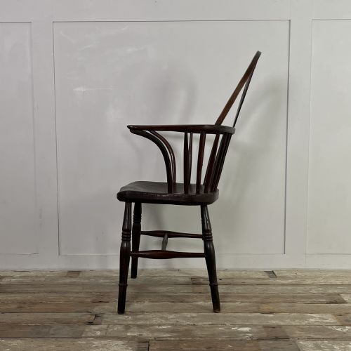 LATE 18TH C ELM STICK BACK WINDSOR - ADDITIONAL PHOTO 3